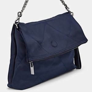 New Navy Satin Handbag